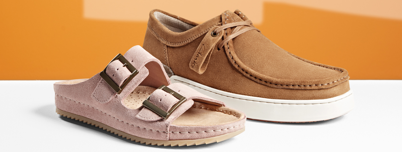 Clarks brand page banner